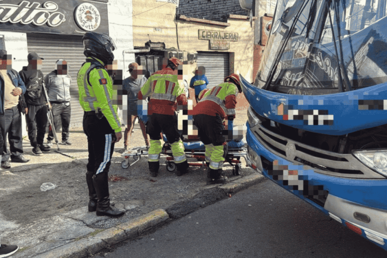 Accidente en las calles de Quito